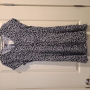 Floral dress, xl, by Band of Gypsies, 100% viscose, navy with daisies